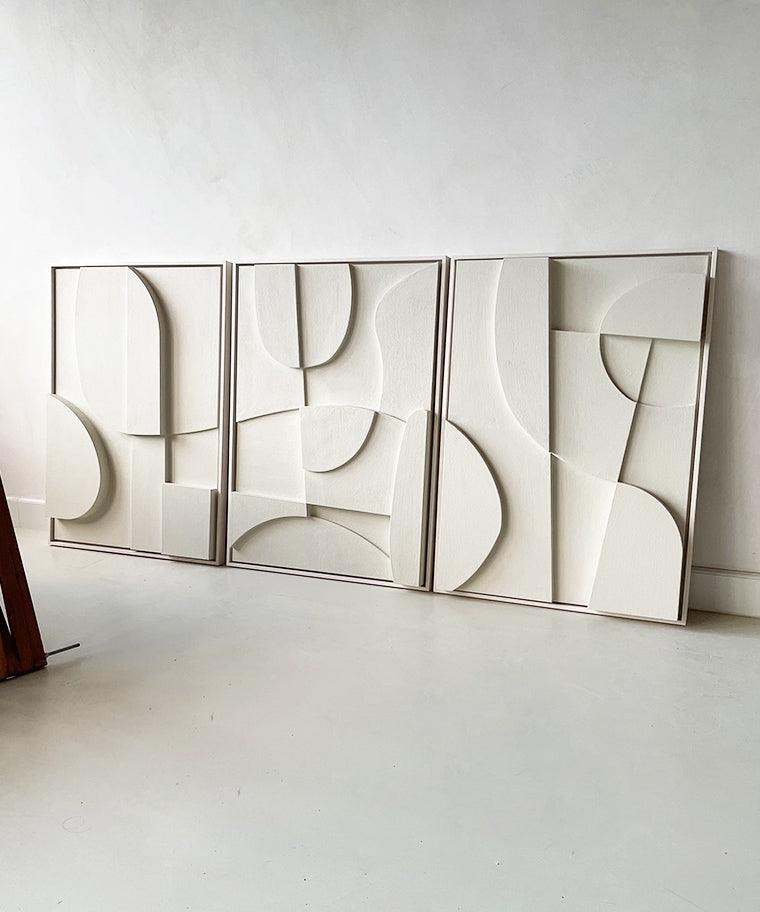 #2.1 Blanche + #2 Archi + #2.2 Eye 3D wall art sculptures – edithbeurskens